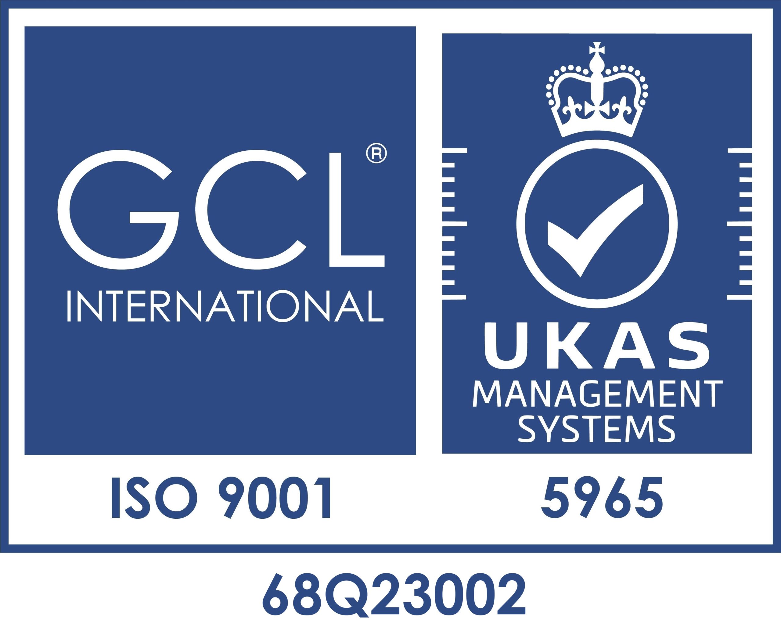 Sello de certificación ISO 9001:2015 emitido por UKAS